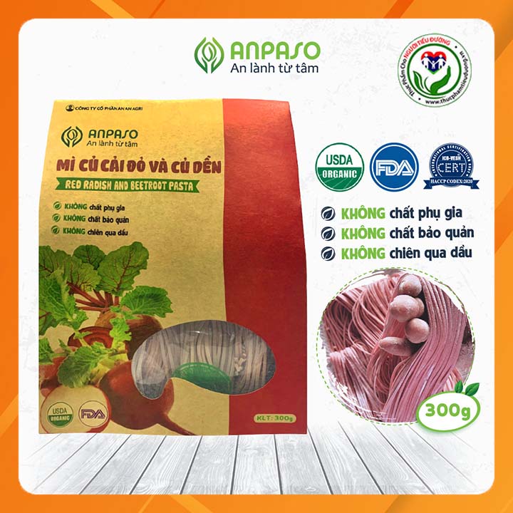 Mì Củ Cải Đỏ & Củ Dền Organic Anpaso 300g