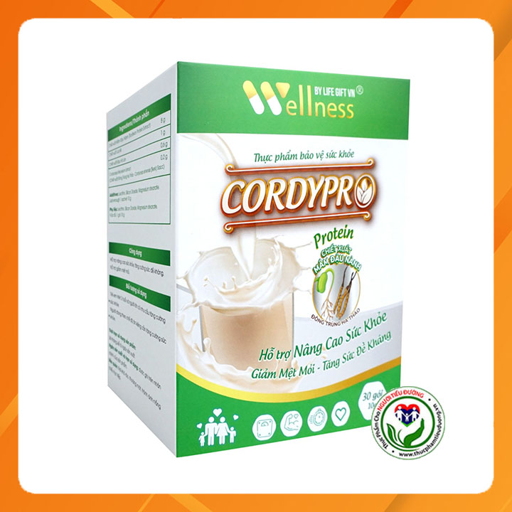 Thực phẩm bảo vệ sức khoẻ Protein thực vật Cordypro hộp 30 gói